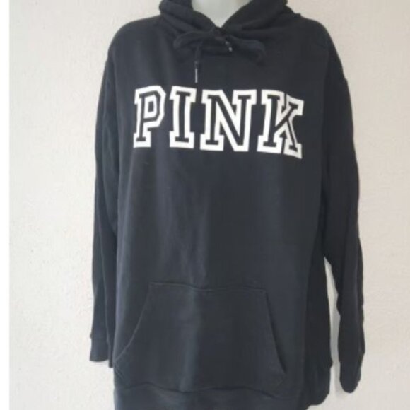 PINK by Victoria's secret Hooded sweatshirt, Black in size Medium - Picture 2 of 12